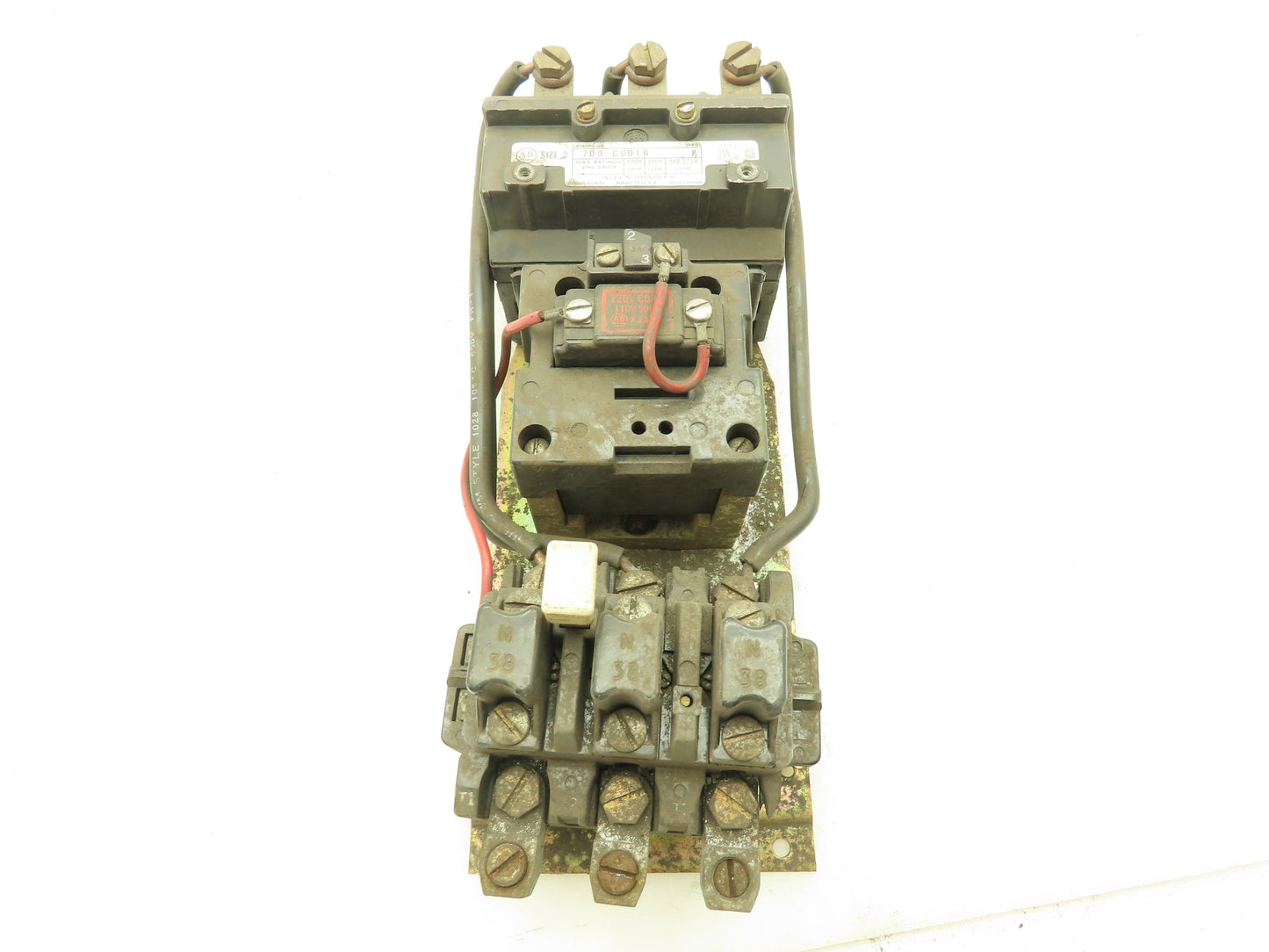 Allen Bradley 709-COD-16 Ser K Reversing Motor Starter 600V 3-P 120V Coil Size-2