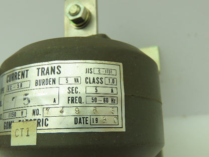 Gomi GC-5B Electric Current Trans JIS C-1731 CLASS 1.0 Okuma 75A