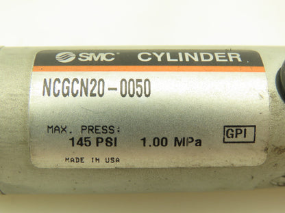 SMC NCGCN20-0050 Pneumatic Cylinder .5" Stroke 3/4" Bore Lot of 2