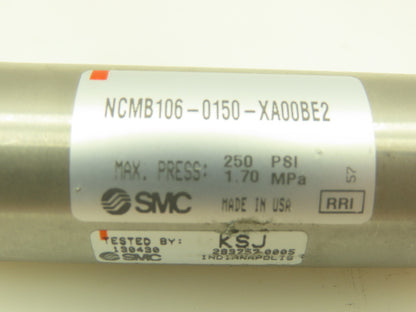 SMC NCMB106-0150-XA00BE2 Pneumatic Plunger Cylinder 1.5"Stroke 1-1/16"B Lot of 2