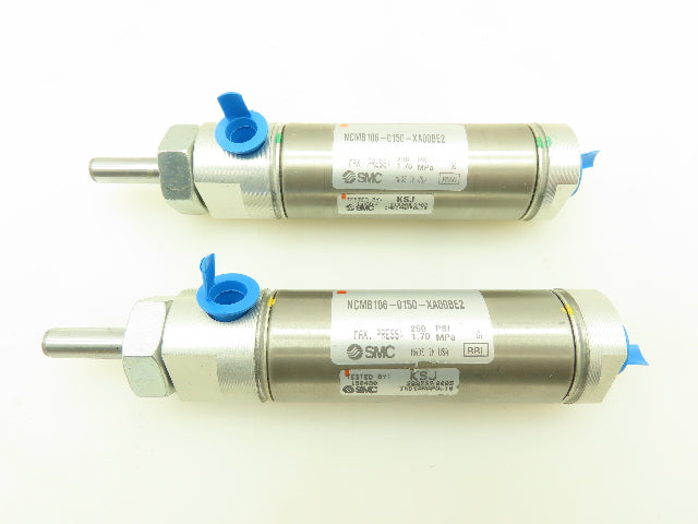 SMC NCMB106-0150-XA00BE2 Pneumatic Plunger Cylinder 1.5"Stroke 1-1/16"B Lot of 2