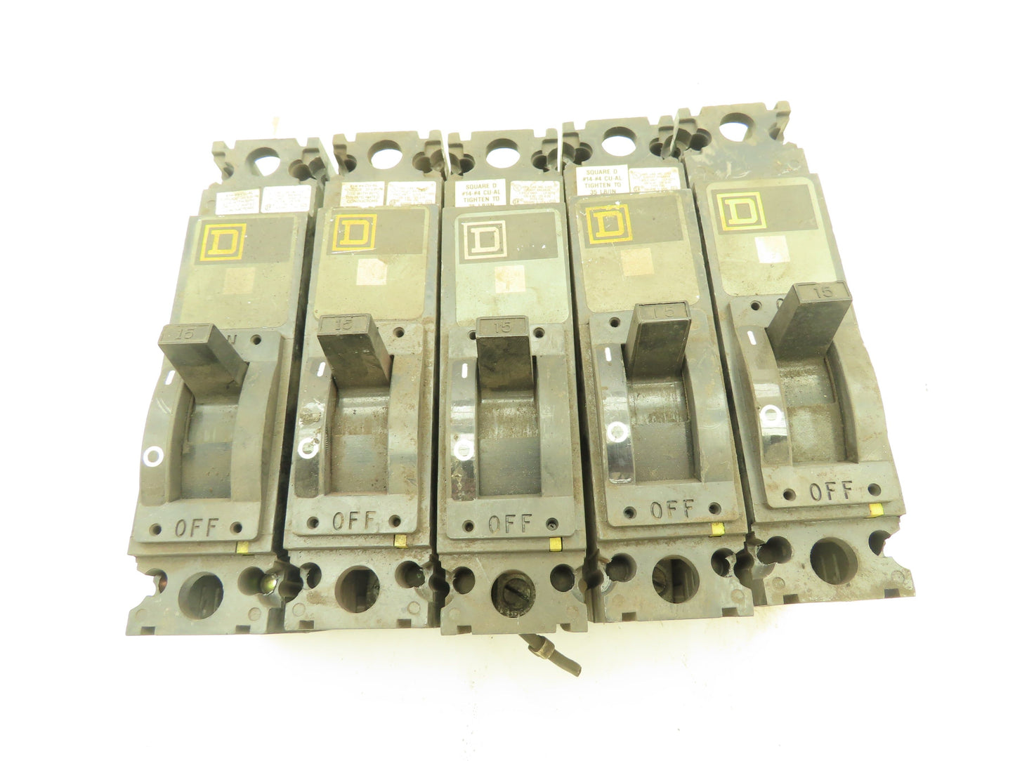 Square D FAL12015 Circuit Breaker 15A 120V 1-Pole  LOT OF 5