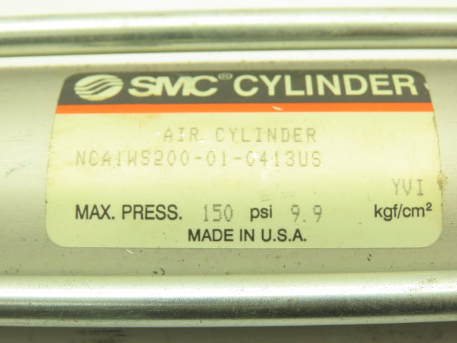 SMC NCA1WS200-01-0413US Double Rod Pneumatic Air Cylinder 2"Bore 1"Stroke