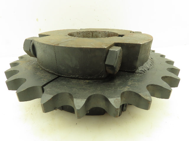 #100 Roller Chain Split C-Hub Sprocket 1.25" Pitch 26 Teeth 3-7/16" Keyed Bore
