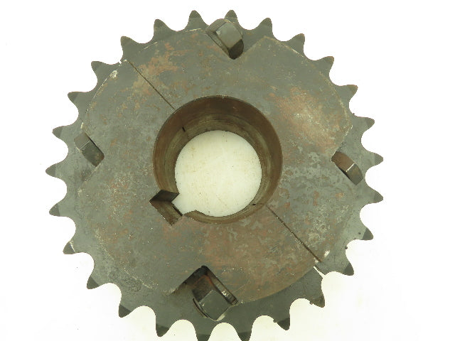 #100 Roller Chain Split C-Hub Sprocket 1.25" Pitch 26 Teeth 3-7/16" Keyed Bore