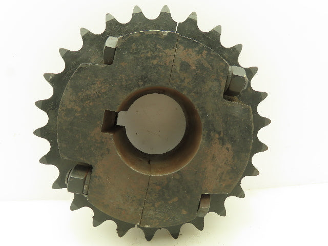 #100 Roller Chain Split C-Hub Sprocket 1.25" Pitch 26 Teeth 3-7/16" Keyed Bore