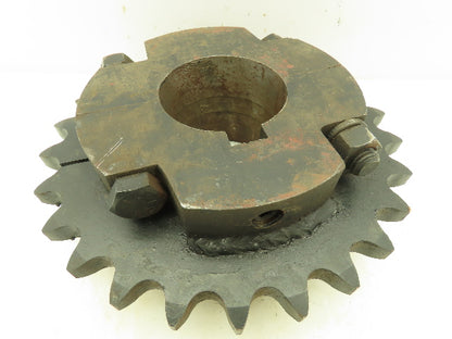 #100 Roller Chain Split C-Hub Sprocket 1.25" Pitch 26 Teeth 3-7/16" Keyed Bore