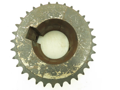 #80 Roller Chain Split C-Hub Sprocket 1" Pitch 32 Teeth 4-7/16" Keyed Bore