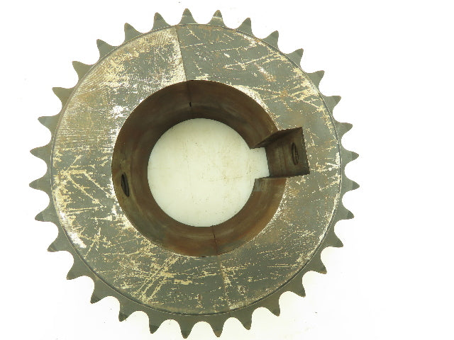 #80 Roller Chain Split C-Hub Sprocket 1" Pitch 32 Teeth 4-7/16" Keyed Bore