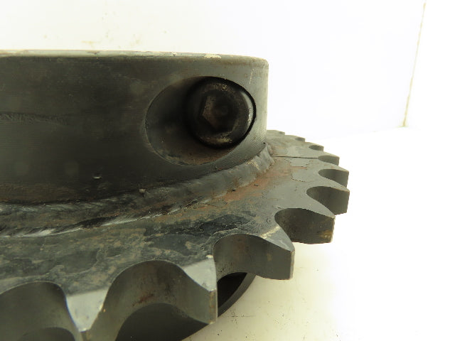 #80 Roller Chain Split C-Hub Sprocket 1" Pitch 32 Teeth 4-7/16" Keyed Bore