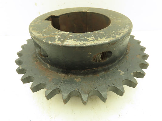#80 Roller Chain Split C-Hub Sprocket 1" Pitch 32 Teeth 4-7/16" Keyed Bore