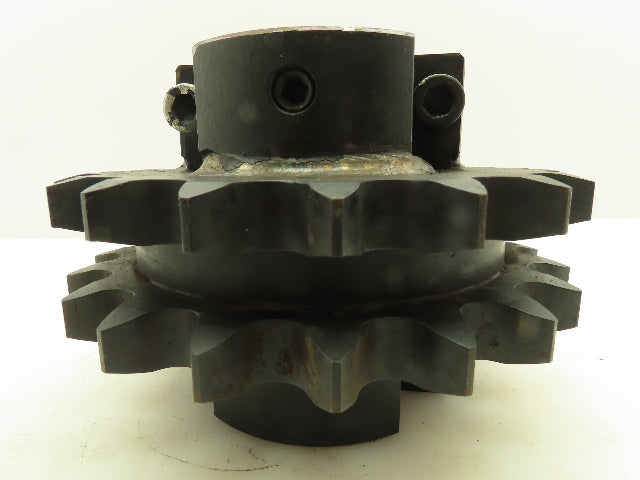 Martin #120 Roller Chain Split C-Hub Double Row Sprocket 20T 3-7/16" Keyed Bore