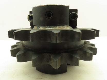 Martin #120 Roller Chain Split C-Hub Double Row Sprocket 20T 3-7/16" Keyed Bore