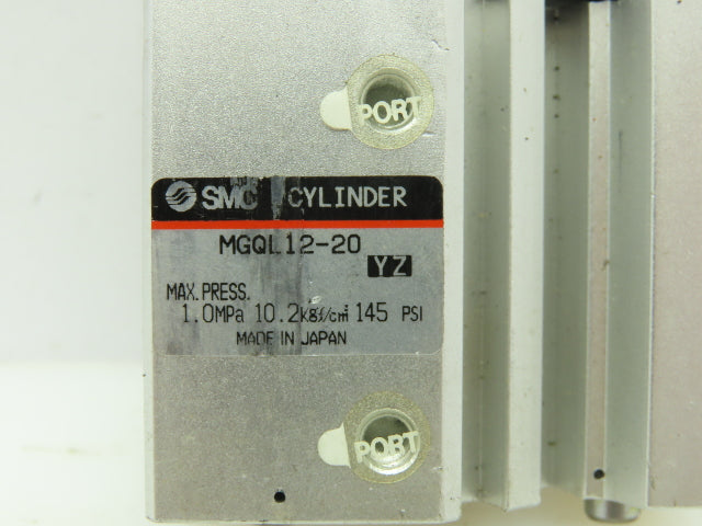 SMC MGQL12-20 Pneumatic Air Compact Cylinder 12mm Bore 20mm Stroke 145PSI