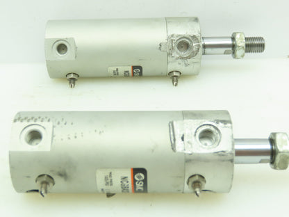 SMC NCGBA32-0100 Numatic Double Acting Cylinder 1-1/4"Bore 1"Stroke  LOT OF 2