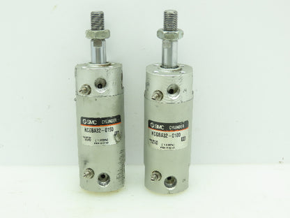 SMC NCGBA32-0100 Numatic Double Acting Cylinder 1-1/4"Bore 1"Stroke  LOT OF 2