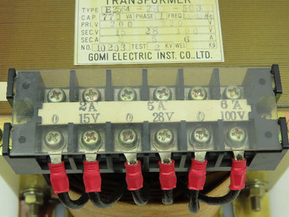 Gomi E2564-254-503 Transformer 200/220VAC Pri 15-28-100/110V Sec. 770VA 1 Ph