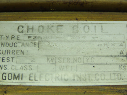 Okuma E-2530-254-008 Gomi Choke Coil Transformer 18A 2 KV 3mh X 4