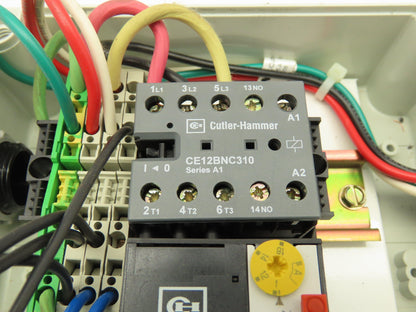 Cutler Hammer CE12BNC310 Motor Starter 1-1.6 FLA 3Ø 6 x 6" Enclosure 24VDC Coil