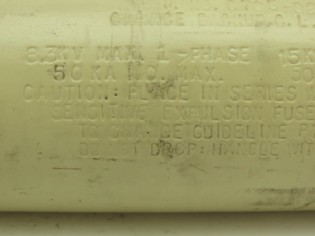 Chance C705-0249 Backup Current Limiting Fuse 8.3KV Max 1-Phase 15KV Max 3-Phase