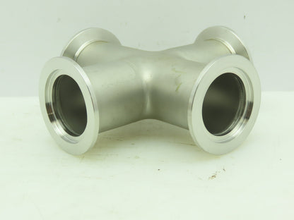 Agilent KC01500256 Cross 4-way 1.5" NW40 Klamp Flange Fitting 304L Stainless