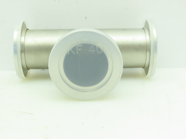Agilent KT01500246 Tee NW40 Klamp Flange Fitting Stainless Steel 1.5"