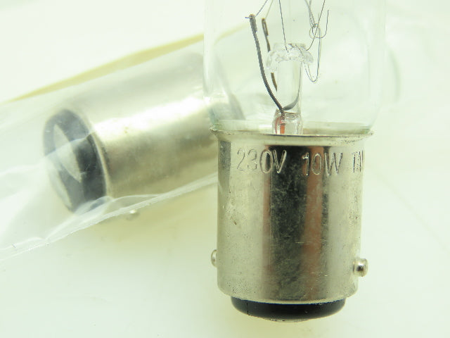 Lumapro 4VCX7 Bulb 10W T6 Miniature Incandescent Light Bulb 230V Lot of 7