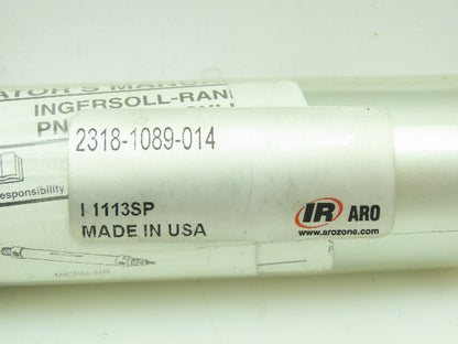 IR ARO 2318-1089-014 Pneumatic Double Acting Air Cylinder 1-1/8"Bore 1.5"Stroke