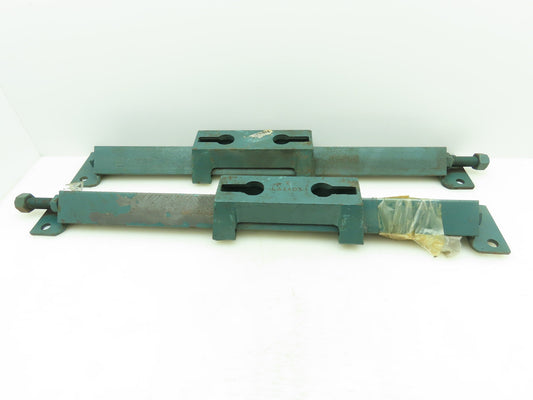 Heavy Duty Steel Screw Adjustable Foot Mount Electric Motor Base Rails 4" x 28"