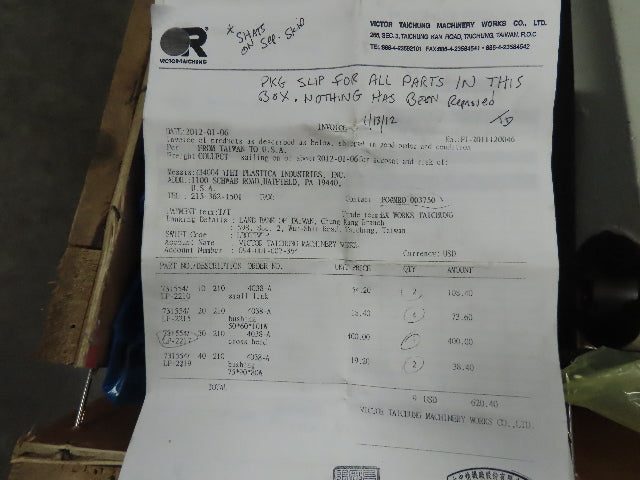 Victor-Taichung VR-450 Cross Head 2217 Small Link LP-2210 For Presses Extrubers