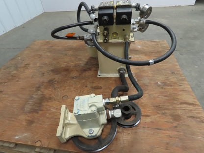 Vickers V10-1P6P-1C20 Hydraulic Vane Pump 1.5Gal Reservoir D3W3CY Control Valves
