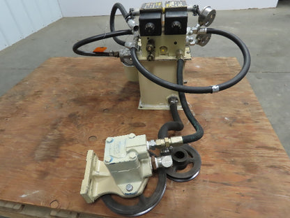 Vickers V10-1P6P-1C20 Hydraulic Vane Pump 1.5Gal Reservoir D3W3CY Control Valves