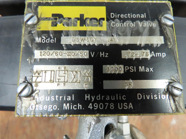 Vickers V10-1P6P-1C20 Hydraulic Vane Pump 1.5Gal Reservoir D3W3CY Control Valves