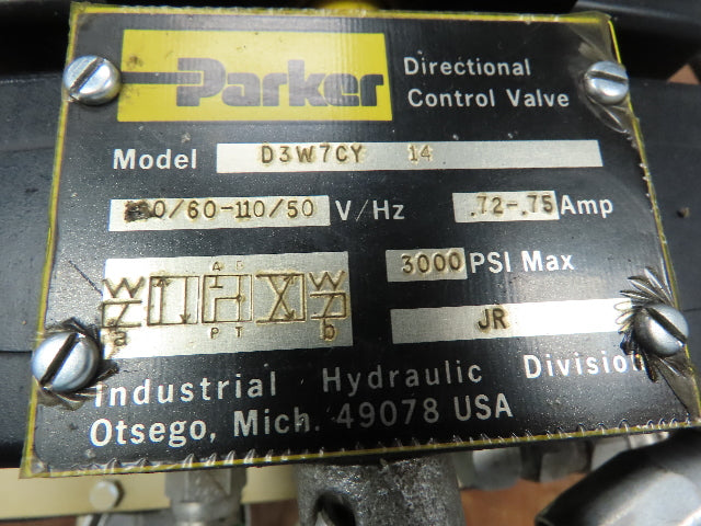 Vickers V10-1P6P-1C20 Hydraulic Vane Pump 1.5Gal Reservoir D3W3CY Control Valves