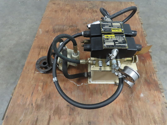 Vickers V10-1P6P-1C20 Hydraulic Vane Pump 1.5Gal Reservoir D3W3CY Control Valves