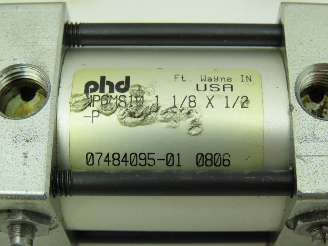 PHD NPGMS10 Pneumatic Double Acting Air Cylinder 1-1/8"Bore 1/2"Stroke LOT OF 2