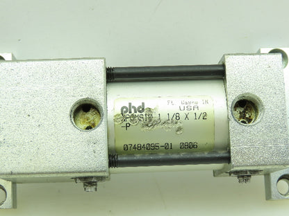 PHD NPGMS10 Pneumatic Double Acting Air Cylinder 1-1/8"Bore 1/2"Stroke LOT OF 2