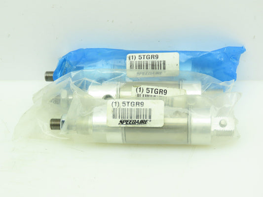 SpeedAire 5TGR9 Pneumatic Double Acting Air Cylinder 1.25"Bore 1"Stroke LOT OF 3