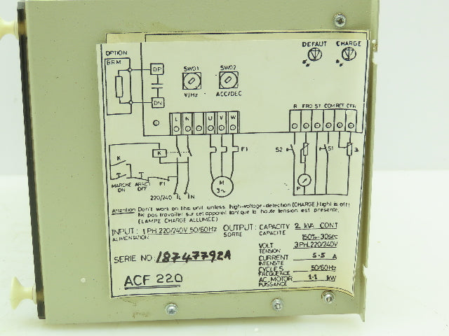 AOIP Automation ACF200  PWM AC Inverter CNC Drive Speed Controller 220/240V 2KVA