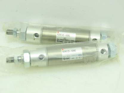 SMC NCME125-0200C Pneumatic Double Acting Air Clinder 1-1/4"Bore 2"Str LOT OF 2