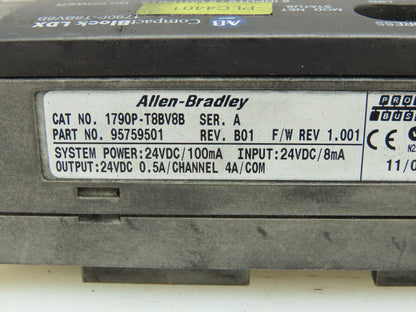 Allen Bradley 1790P-T8BV8B CompactBlock LDX Base Block I/O Module Lot of 2