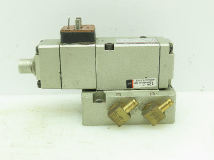 SMC US7406 Pneumatic Directional 3-Way Air Solenoid Valve 120VAC 150PSI
