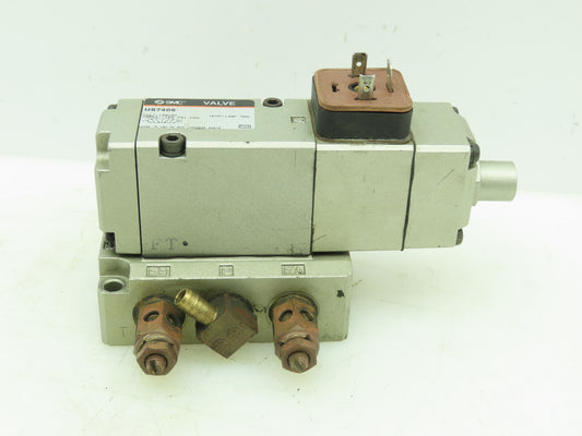 SMC US7406 Pneumatic Directional 3-Way Air Solenoid Valve 120VAC 150PSI