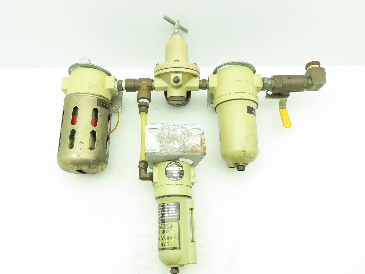 C.A. Norgren F12-300-A3DA Air Filter & 11-002-037 Reg. & L11-200-MPBA Lubricator