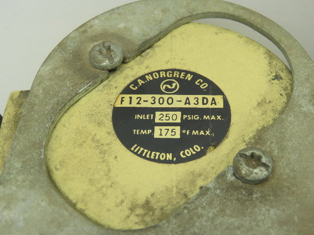 C.A. Norgren F12-300-A3DA Air Filter & 11-002-037 Reg. & L11-200-MPBA Lubricator