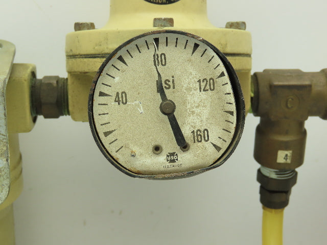 C.A. Norgren F12-300-A3DA Air Filter & 11-002-037 Reg. & L11-200-MPBA Lubricator