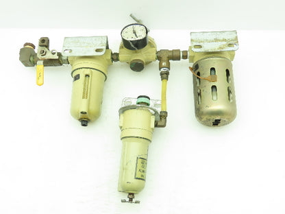 C.A. Norgren F12-300-A3DA Air Filter & 11-002-037 Reg. & L11-200-MPBA Lubricator