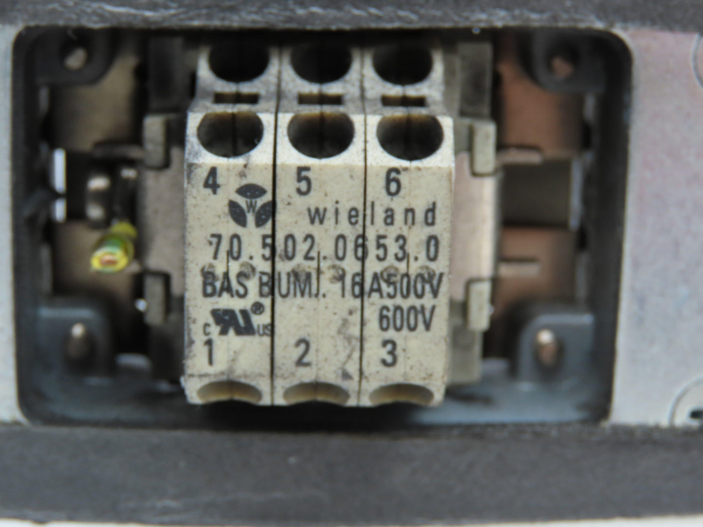 Wieland HS12 Hinge Lock Cable Connect Female Plug Housing 16A 500V 6 Pin Lot of3
