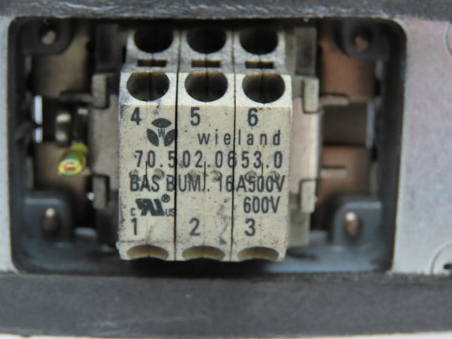Wieland HS12 Hinge Lock Cable Connect Female Plug Housing 16A 500V 6 Pin Lot of3