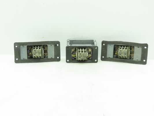 Wieland HS12 Hinge Lock Cable Connect Female Plug Housing 16A 500V 6 Pin Lot of3
